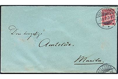 8 øre Tjenestemærke på brev fra Søllested d. 6.12.1901 til Maribo.