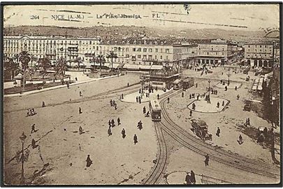 Sporvogn paa La Place Masséna i Nice, Frankrig. No. 264.