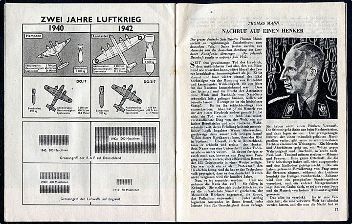 Britisk propaganda flyveblad Die andere Seite nedkastet af Royal Air Force over Tyskland 1942. 34 sider. Formular G.47.