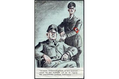 Britisk propaganda flyveblad Hitlers Freibrief für die SS nedkastet af Royal Air Force over Tyskland ca. 1942. Formular G.43.
