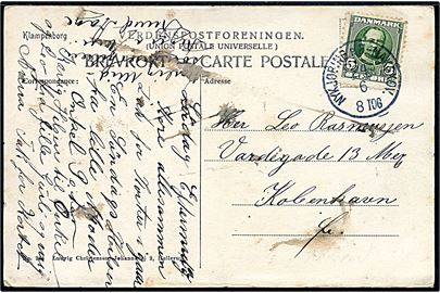 5 øre Fr. VIII på brevkort annulleret med lapidar bureaustempel Nykjøbing p. F. - Nakskov d. 24.6.190? til København.