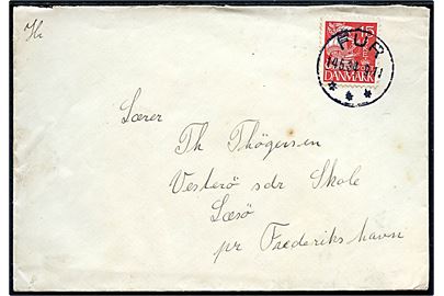 15 øre Karavel på brev annulleret med brotype IIIc Fur d. 14.5.1934 til Vesterø på Læsø.
