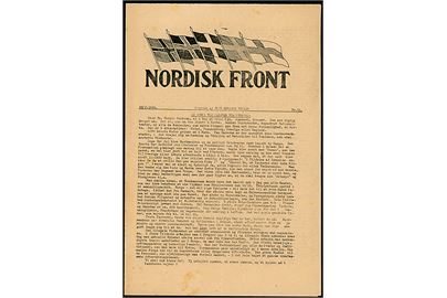  Nordisk Front udgivet af Frit Nordisk Forlag. Nr. 11 d. 22.2.1944. 4 sider.