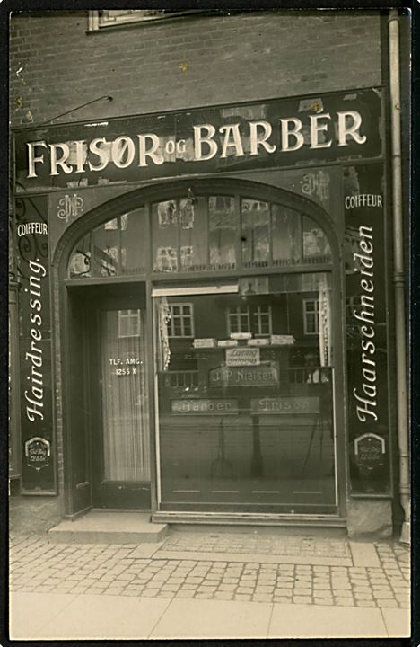 Amagerbrogade 16 frisør og barber. Fotokort u/no. Kvalitet 9