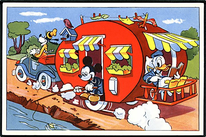 Walt Disney: Anders And, Mickey og Fedtmule på Camping. Mickey Mouse Corp. Serie 159 Kvalitet 8