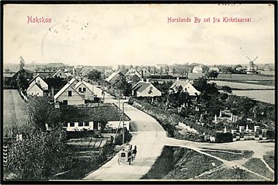 Nakskov, udsigt fra kirketårn. Warburg no. 3463.