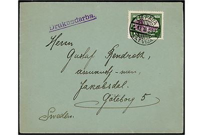 6 s. Republik 10 år single på tryksag fra Liepaja d. 18.3.1929 til Göteborg, Sverige.