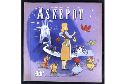 Walt Disney. Eventyret om Askepot. Komplet Richs album på 38 sider med alle 196 samlemærker indklæbet.