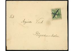 5 øre Chr. IX single på lokalbrev med indhold dateret i Gaabense d. 10.5.1906 og annulleret med blækkryds til Bøgeskovsholm. 