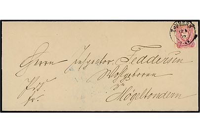 10 pfg. Adler på frankeret tjenestebrev annulleret med 2-ringsstempel Tondern d. 12.4.1875 til Mögeltondern.