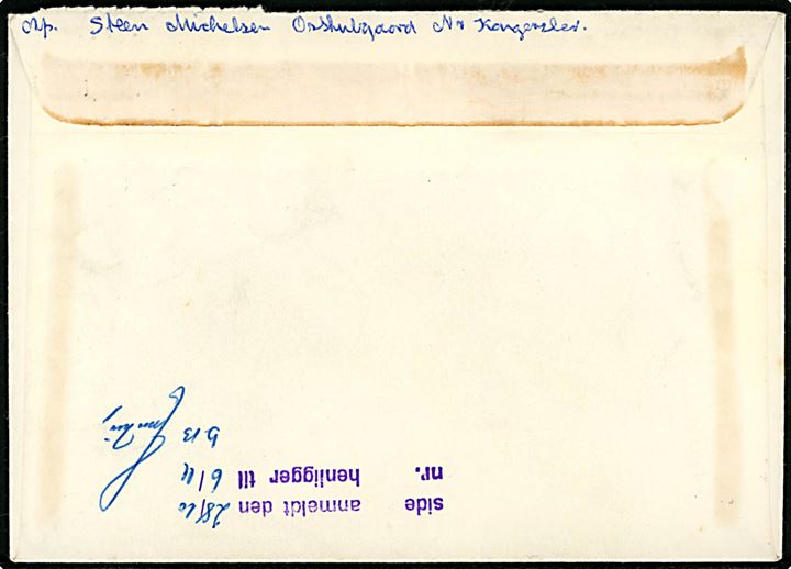 Ufrankeret brev påskrevet Kassebrev 1,20 med brotype IId Gug d. 27.10.1967 til Hjørring. Udtakseret i porto med 60 øre Fr. IX (2) annulleret Porto at betale.