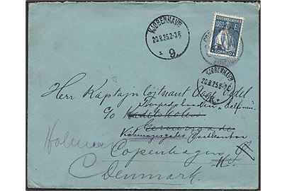 1.60 escudo på brev fra Madeira d. 12.8.1925 til København. Omadresseret. Laksegl på bagsiden.