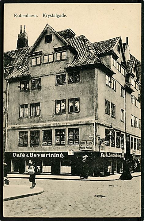 Krystalgade med Café & Beværtning. Fritz Benzen no. 564. Kvalitet 9