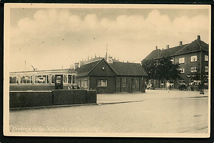 Frederiksholm, Sporvogn linie 3’s endestation. Kiosk “Sydhavn” no. 2895. Kvalitet 8
