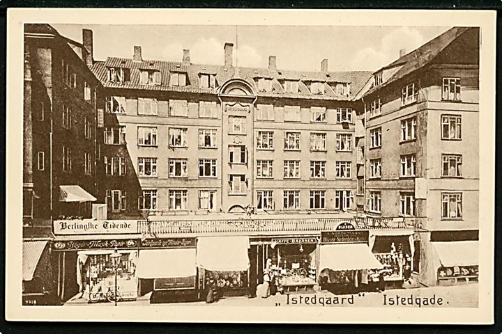 Istedgade 60-64 “Istedgaard”. V. Nielsen Bog- og Papirhandel Istedgade 64. U/no. Kvalitet 9