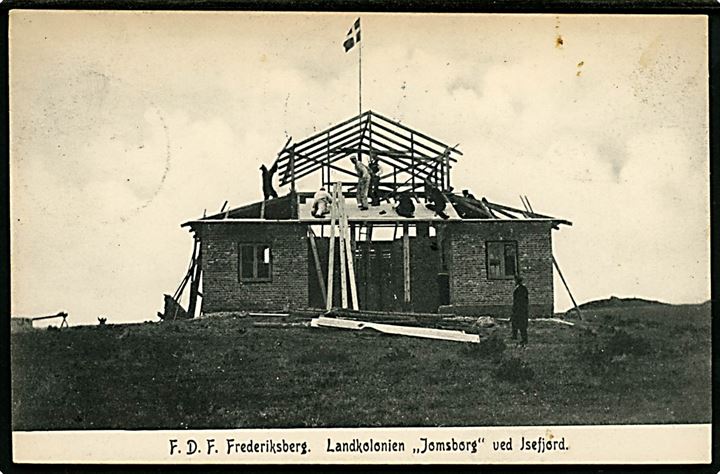 F.D.F. (Frivilligt Drenge Forbund) Frederiksbergs land-koloni “Jomsborg” ved Isefjorden. U/no. Kvalitet 7