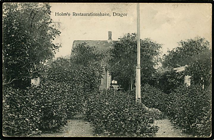 Dragør, Holm’s Restaurationshave. S.K.K. (Sundby Kiosk Kompagni) no. 133 - Dansk Industri Amager-serie. Kvalitet 7