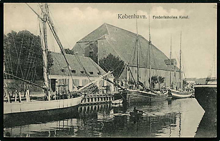 Frederiksholms Kanal med sejlskibe. Fritz Benzen no. 160. Kvalitet 9