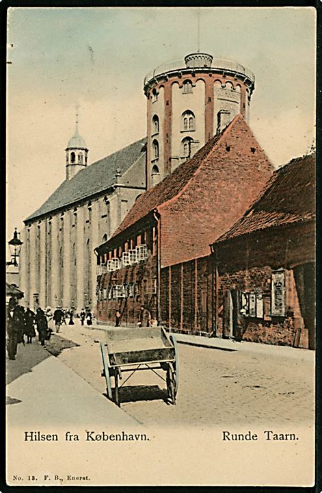 Krystalgade, udsigt mod Rundetaarn og Trinitatis kirke. Fritz Benzen no. 13. Kvalitet 7