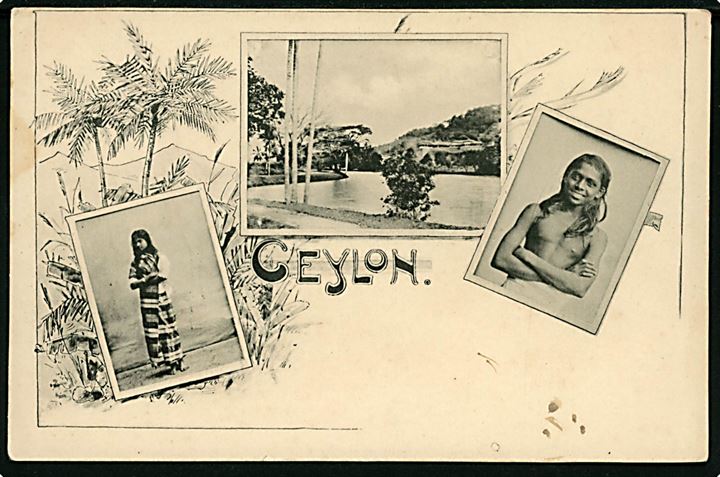 Ceylon, landskab og indfødte U/no. Kvalitet 7