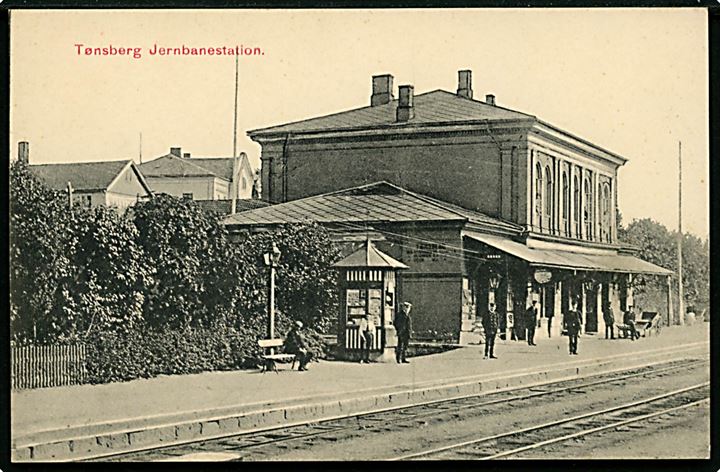 Norge. Tønsberg Jernbanestation. N. K. no. 3579. Kvalitet 9
