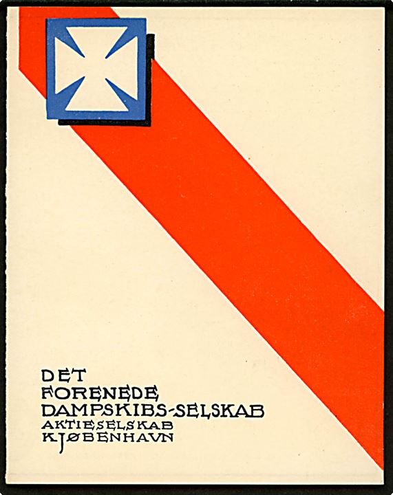 DFDS sommerfartplan 1930 med tegnet kort af Franz Sedivý. F. G. Knudtson no. 1748. Kvalitet 9