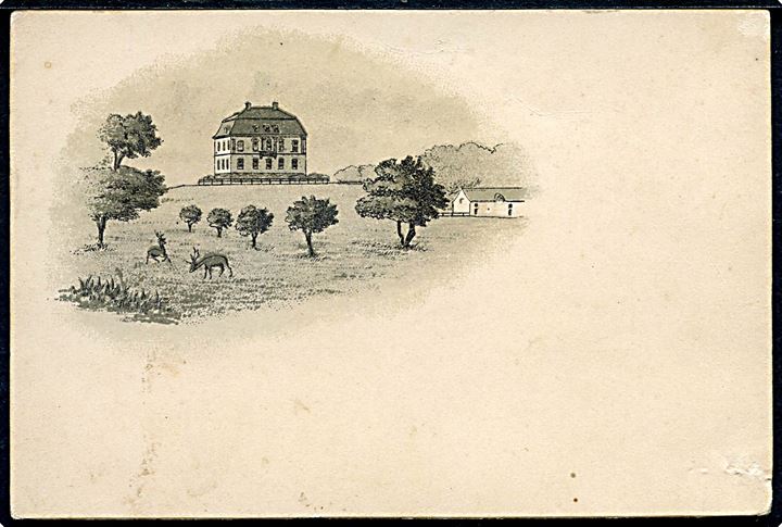 Eremitage slottet. Lille kartonkort dateret 18.5.1895. U/no. Kvalitet 7