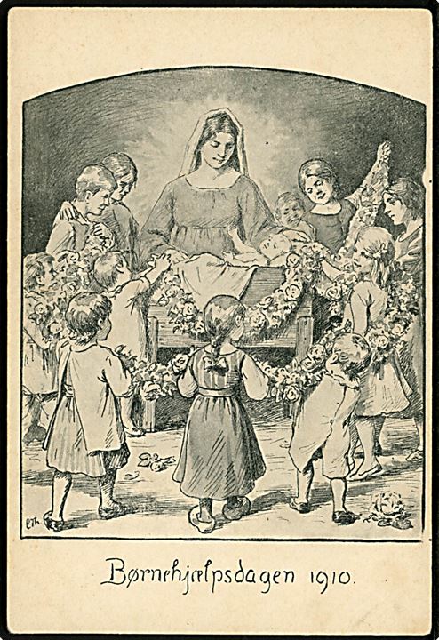Carl Thomsen: Jomfru Maria. Børnehjælpsdagen 1910. Chr. J. Cato u/no.