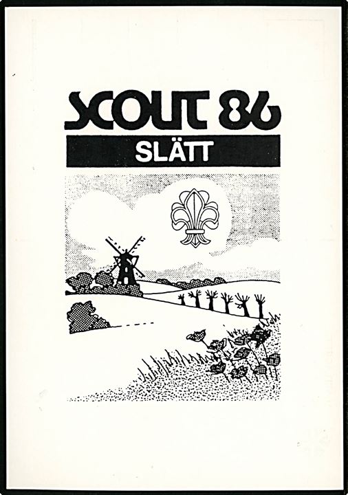 Scout 86 Slätt. Svenska Scoutförbundet Slättlägret 1986.