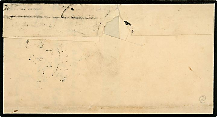 1 R.B.S. Freslew på brev annulleret med kombineret stumt antiqua stempel Kiøbenhavn / JB.PST.EXP. d. 20.6.1851 til Lille Antvorskov pr. Slagelse. 