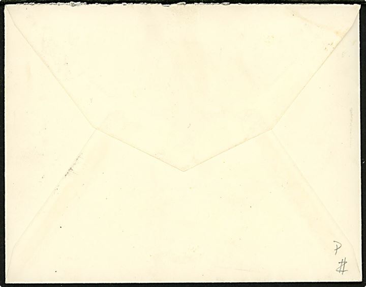 20 øre Karavel på brev annulleret med jernbane brotype stempel Lille Skensved D.S.B. d. 13.3.1942 til København. Ikke registreret af Bendix. 