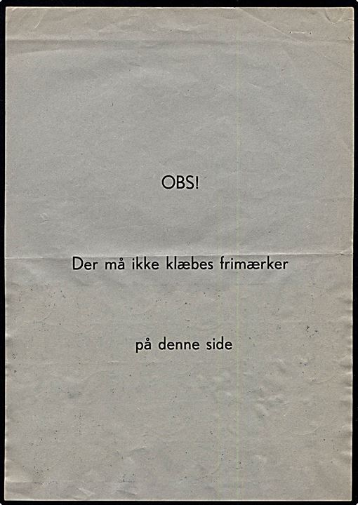 Ombytningsseddel - formular B66 (2-73 A4) - med 5 kr. Rigsvåben i 50-blok annulleret Tølløse d. 15.12.1980. Gebyr (Ombytningsafgift) på 5% = 12,50 kr.