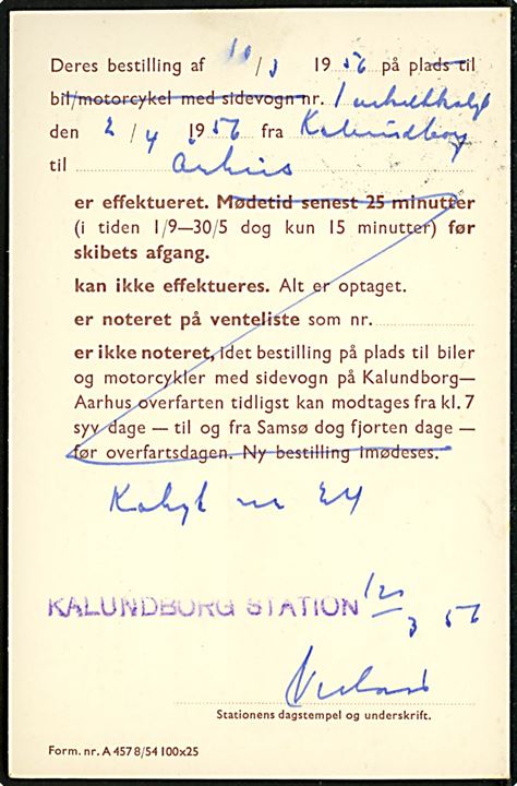 De danske Statsbaner 20 øre Fr. IX illustreret brevkort (fabr. 210x) annulleret med brotype Vd Kalundborg B. sn2 d. 12.3.1956 til Århus.