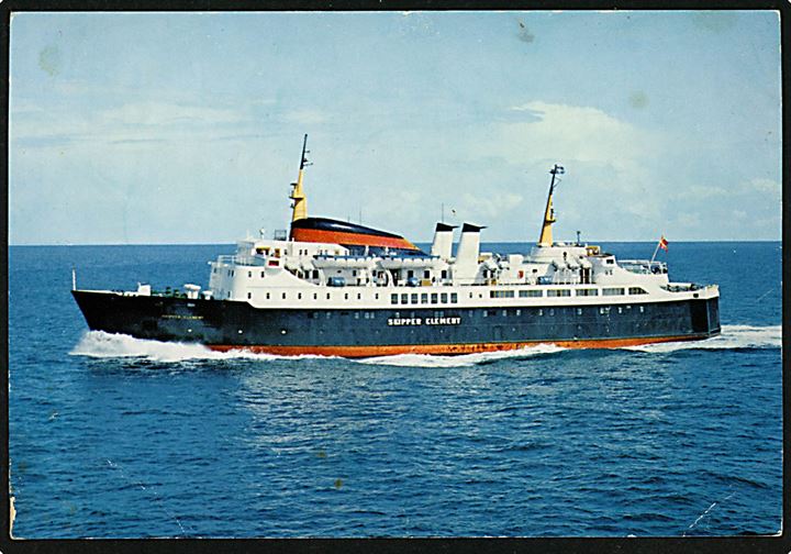 Skipper Clement, M/S, DFDS færge på ruten Frederikshavn - Oslo. Reklamekort u/no.