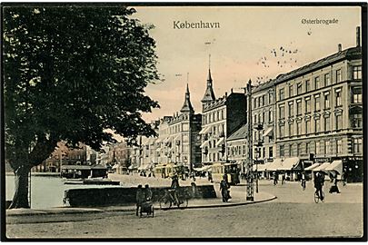 Købh., Østerbrogade med sporvogne. Budtz Müller & Co. no. 657.