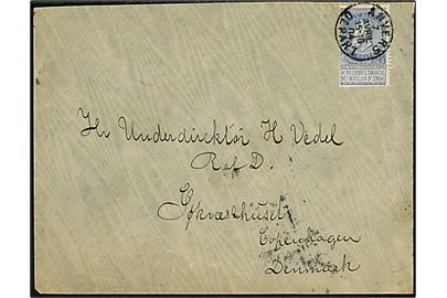 25 c. Leopold II med søndags-tap på brev fra Anvers d. 7.4.1904 til Underdirektør H. Vedel, Ridder af Dannebrog, Søkvæsthuset, København.