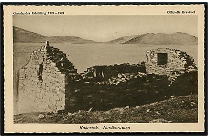 Grønlandsk Udstilling 1721-1921. Kakortok, Nordboruinen. Foto Dr. phil. Boné, Stenders u/no.