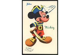 Walt Disney. Mickey Mouse i sørøver udklædning. Fransk reklame fra 50erne for “Tobler” chokolade. Georges Lang, Paris u/no.