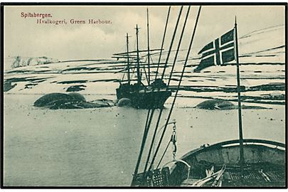 Svalbard/Spitzbergen. Green Harbour med hvalkogeri og flere hvaler. Nordisk Kortforlag no. 5