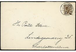 20 øre Chr. X på brev annulleret med brotype Vb Aabenraa B. d. 31.5.1923 til Charlottenlund.
