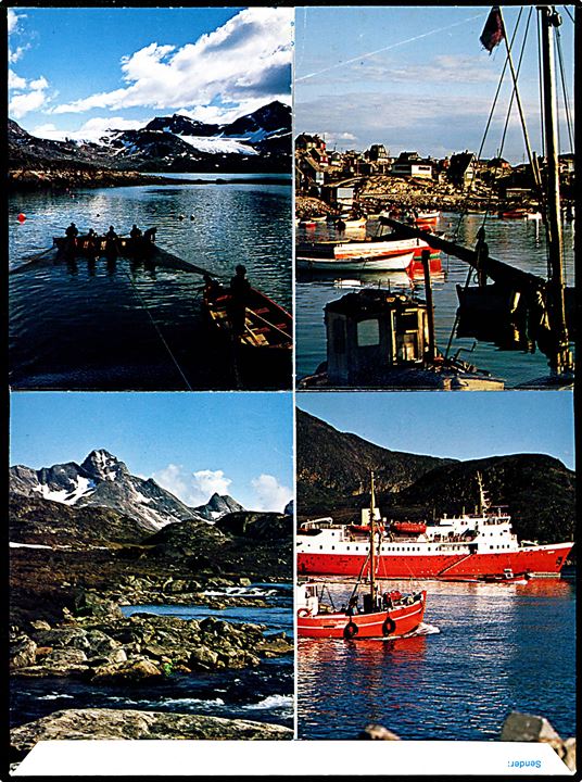 Grønlandsk Photo Letter med bl.a. billede af KGH skibet M/S Disko. Forsyningsvirksomheden u/no. Ubrugt.