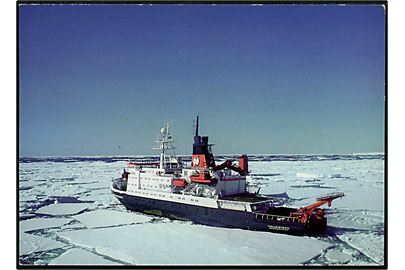 Polarstern, tysk polarforskningsskib i Atka-bugten ved Antarktis 1983.
