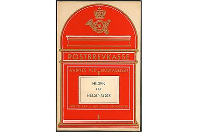 Helsingør. Postkasse indeholdende 10 miniature prospekter. Stenders serie no. 2.