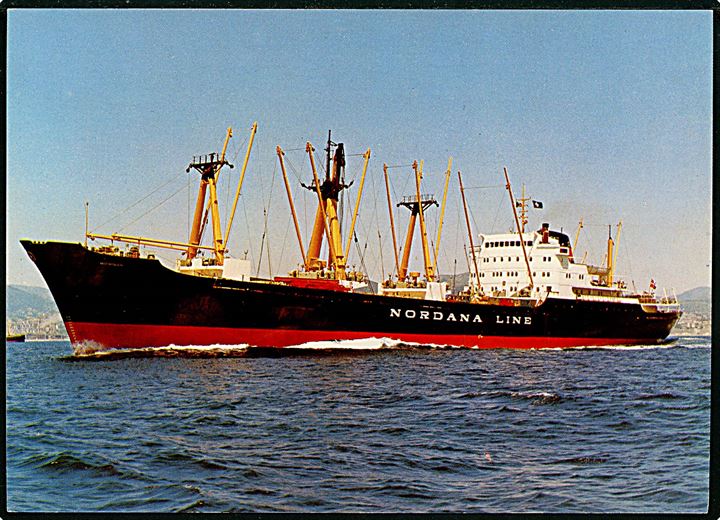 M/S Michigan. DFDS Nordana Line. Reklamekort u/no.