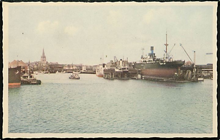Frederikshavn, havn og skibsværft. Stenders no. 77788.