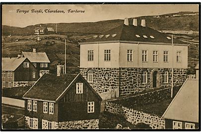 Thorshavn, Føroya Banki. A. Brend u/no. Frankeret med 15 øre Chr. X fra Thorshavn d. 10.10.1923 til København.