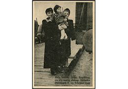 Den sidste tyske flygtning, en 1½ aarig dreng, forlader Danmark d. 15. februar 1949. Velgørenhedskort udgivet af Ekstrabladet. 