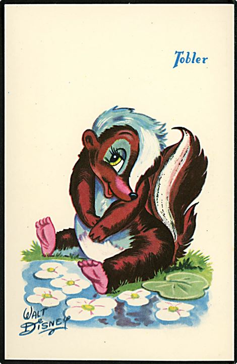 Walt Disney. Stinkdyret Blomst fra Bambi. Fransk reklame fra 50'erne, for “Tobler” chokolade. Georges Lang, Paris u/no.