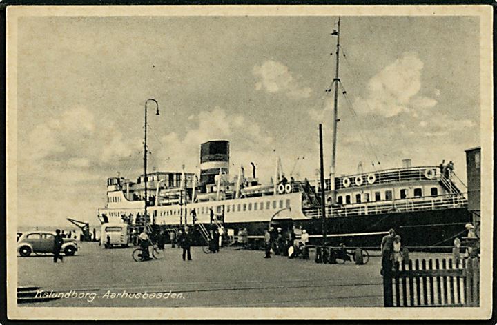 Kalundborg, havn med Aarhus båden. Rudolf Olsen no. 237.