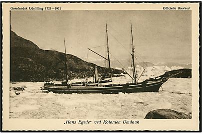 Grønlandsk Udstilling 1721-1921. Hans Egede ved Kolonien Umanak. Foto Dr. Th. Krabbe, Stenders u/no.